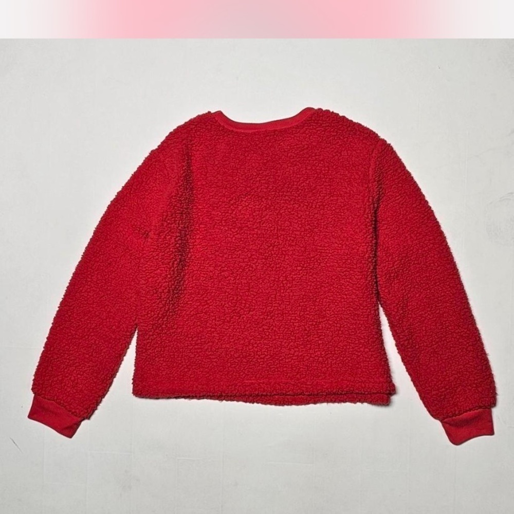 Disney Red Fleece with Sequined Mickey, Size L Junior - Picture 4 of 6